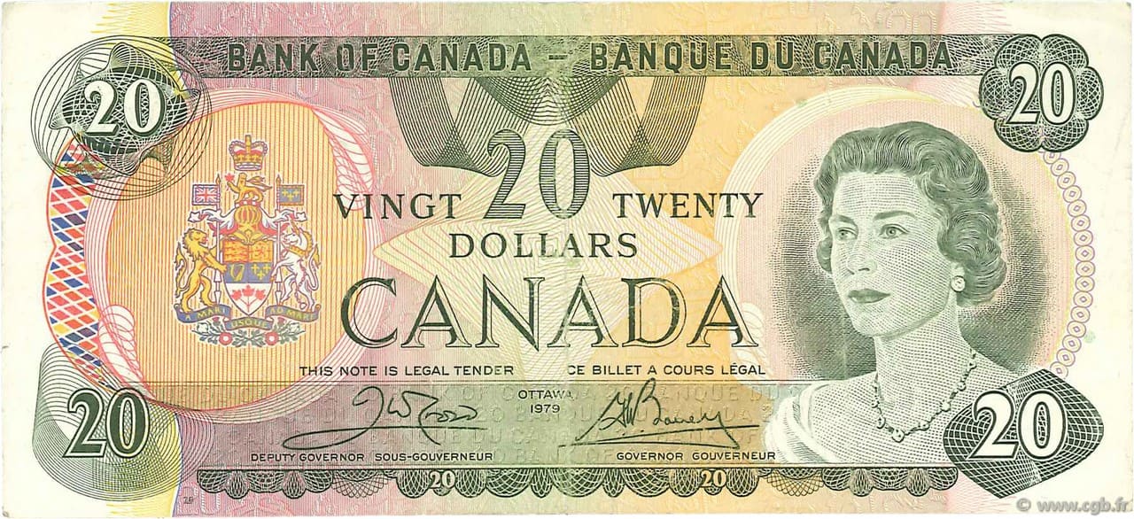 Канада 20 долларов 1979