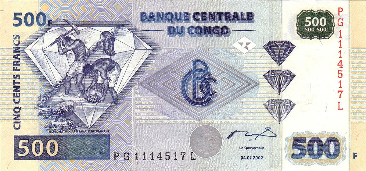 500 франков  Конго 1997