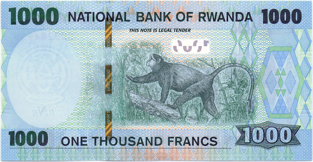 1000 франков Руанды 2019