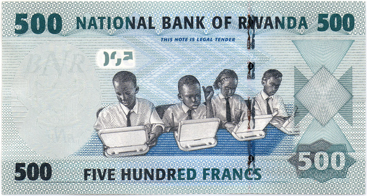 500 франков Руанды 2013