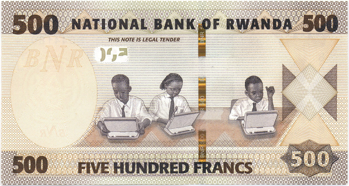 500 франков Руанды 2019
