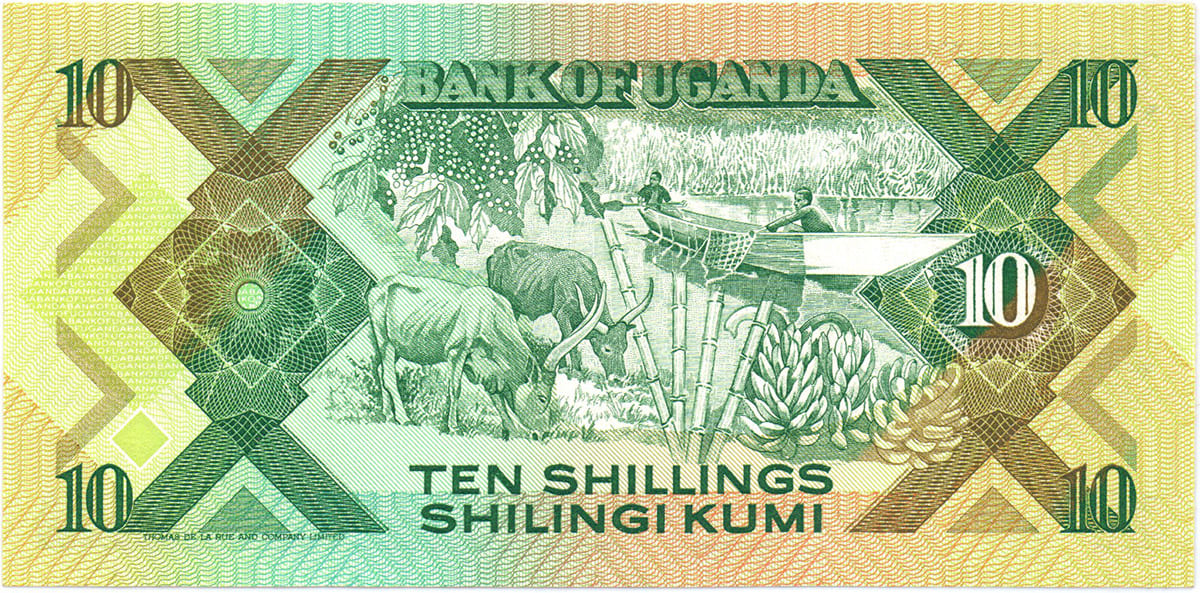 10 шиллингов Уганды 1987