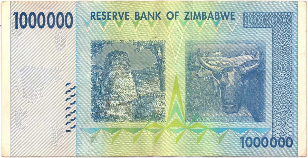 1 000 000 долларов Зимбабве 2008