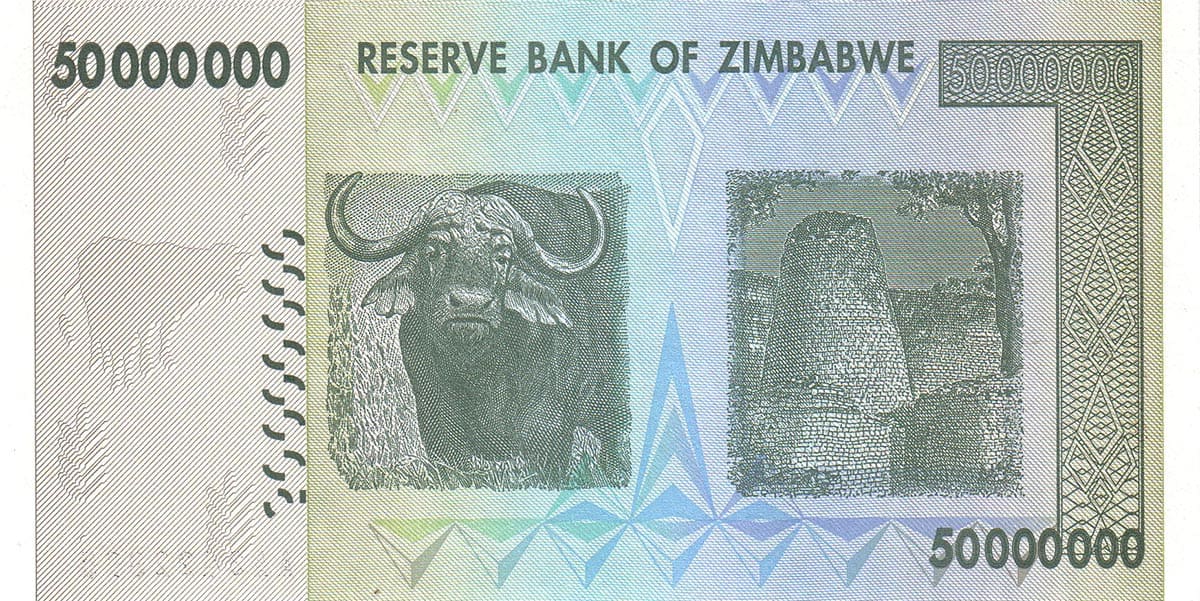 50 000 000 долларов Зимбабве 2008
