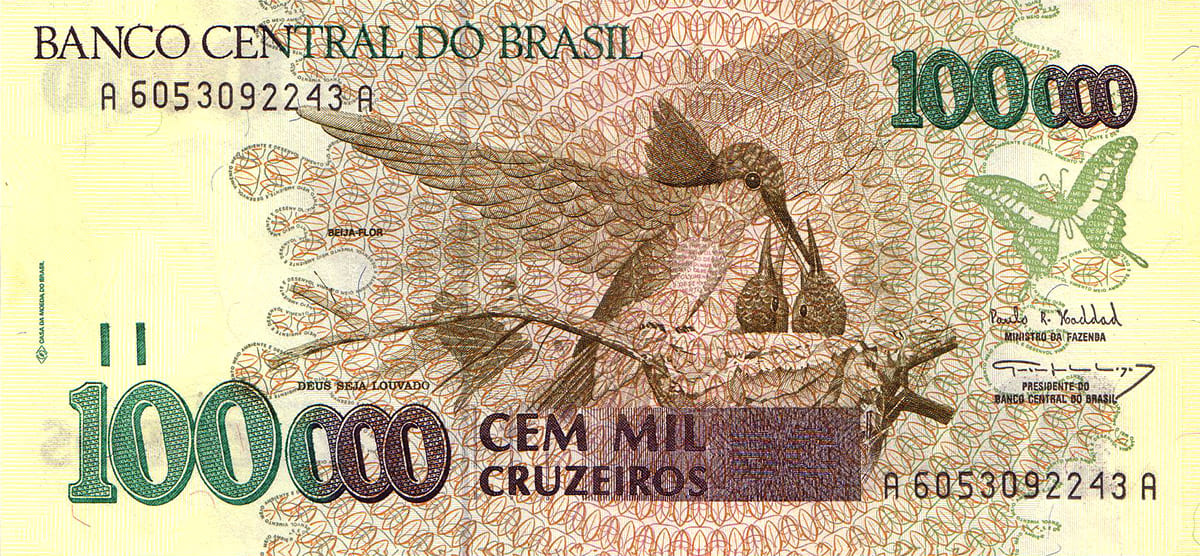 100 000 крузейро Бразилии 1992