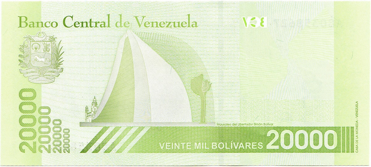 20 000 боливаров Венесуэлы 2019