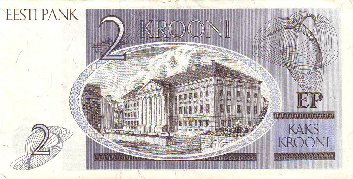 2 кроны Эстонии 1992