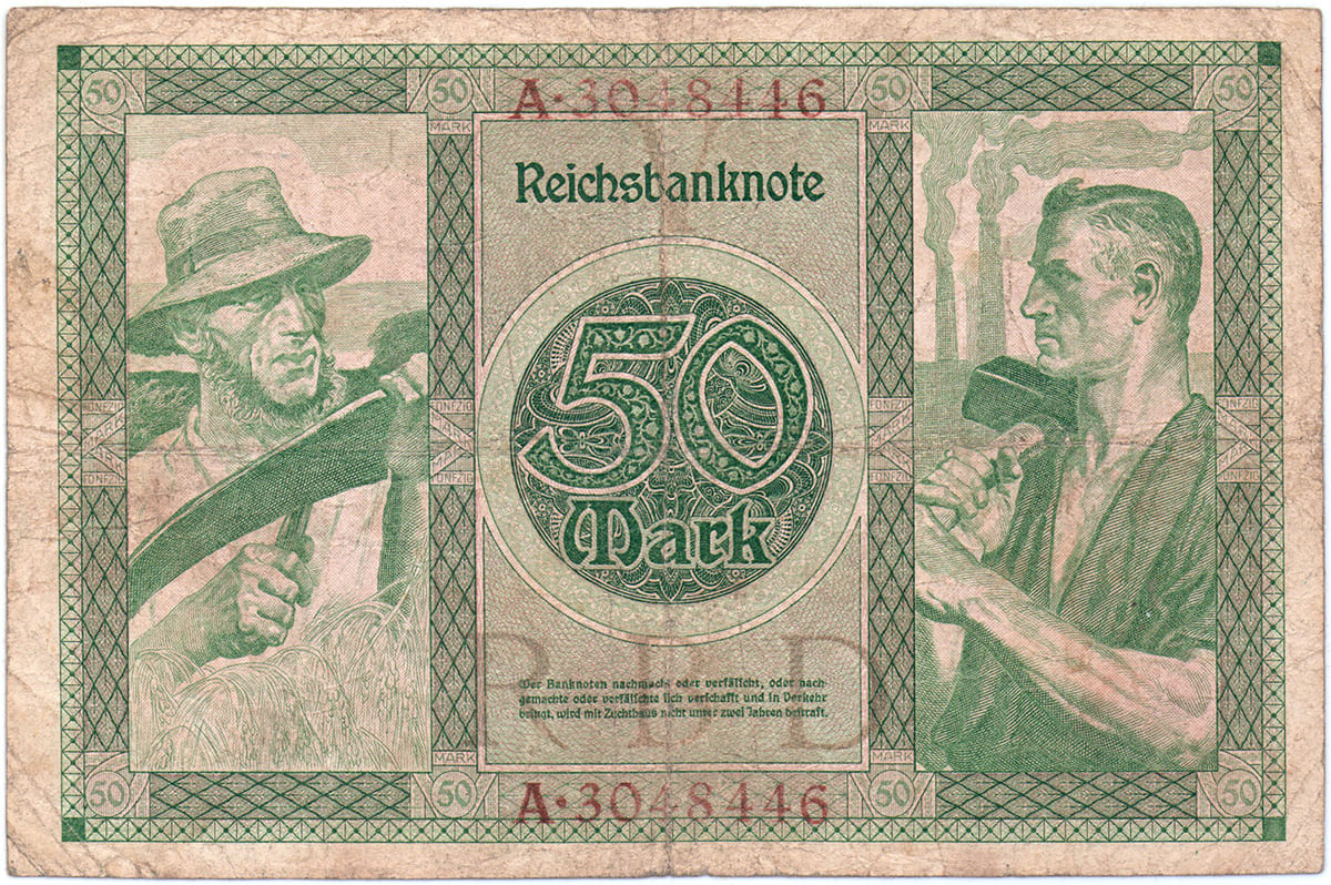 50 марок 1920 года Веймарской Республики