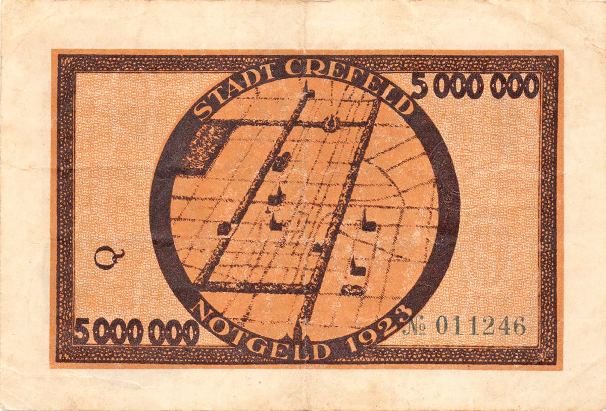 5 000 000 марок 1923 Stadt Crefeld