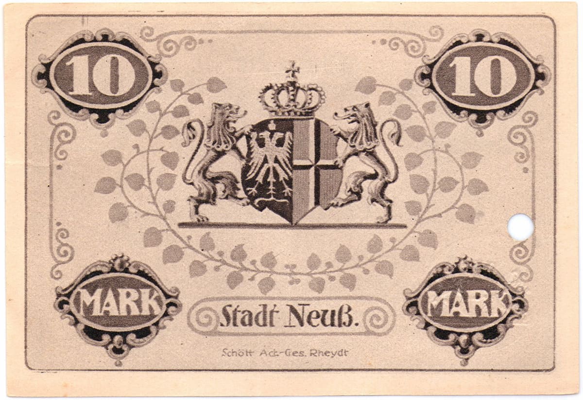 10 марок 1918 Stadt Neuss