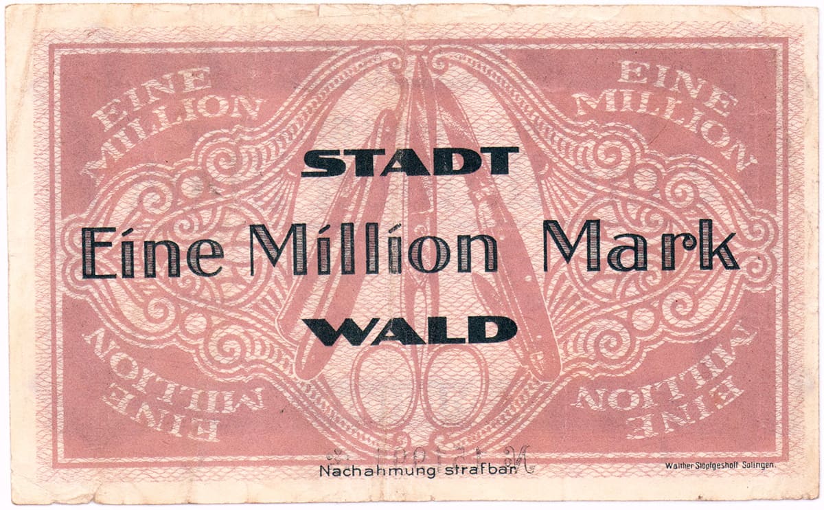 1 000 000 марок 1923 Stadt Wald
